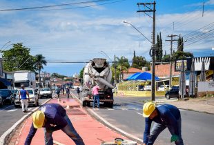 Trechos da ciclovia da Visconde começam a receber concreto